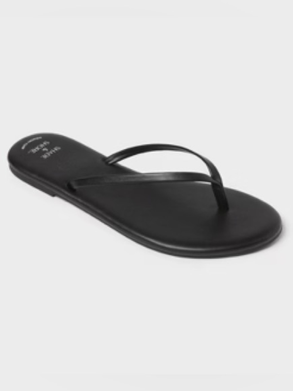 Shade & Shore Black Women's Slim Strap Sandals Size 11